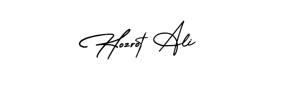 It looks lik you need a new signature style for name Hozrot Ali. Design unique handwritten (AmerikaSignatureDemo-Regular) signature with our free signature maker in just a few clicks. Hozrot Ali signature style 3 images and pictures png