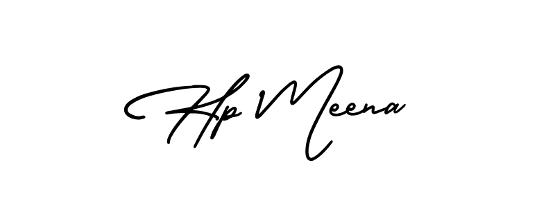 The best way (AmerikaSignatureDemo-Regular) to make a short signature is to pick only two or three words in your name. The name Hp Meena include a total of six letters. For converting this name. Hp Meena signature style 3 images and pictures png