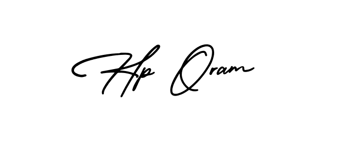 Hp Oram stylish signature style. Best Handwritten Sign (AmerikaSignatureDemo-Regular) for my name. Handwritten Signature Collection Ideas for my name Hp Oram. Hp Oram signature style 3 images and pictures png