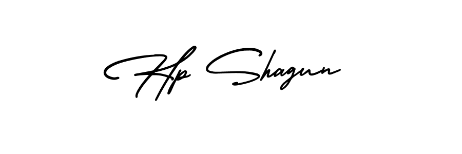 You should practise on your own different ways (AmerikaSignatureDemo-Regular) to write your name (Hp Shagun) in signature. don't let someone else do it for you. Hp Shagun signature style 3 images and pictures png