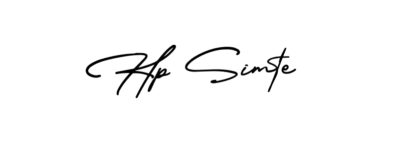 How to make Hp Simte name signature. Use AmerikaSignatureDemo-Regular style for creating short signs online. This is the latest handwritten sign. Hp Simte signature style 3 images and pictures png