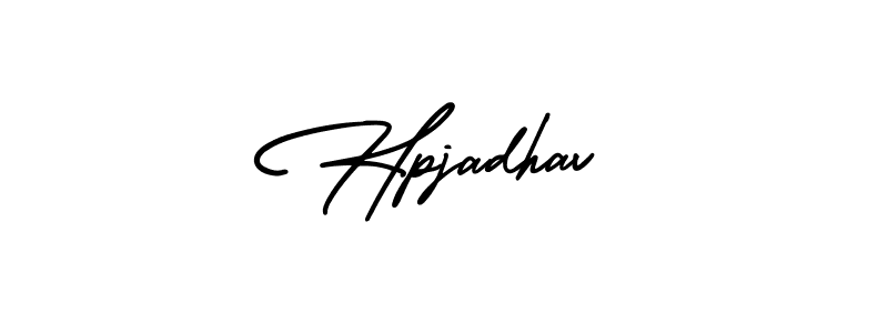 The best way (AmerikaSignatureDemo-Regular) to make a short signature is to pick only two or three words in your name. The name Hpjadhav include a total of six letters. For converting this name. Hpjadhav signature style 3 images and pictures png