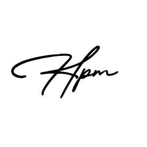 Make a beautiful signature design for name Hpm. With this signature (AmerikaSignatureDemo-Regular) style, you can create a handwritten signature for free. Hpm signature style 3 images and pictures png