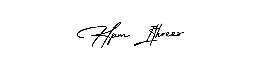 Also You can easily find your signature by using the search form. We will create Hpm Ithrees name handwritten signature images for you free of cost using AmerikaSignatureDemo-Regular sign style. Hpm Ithrees signature style 3 images and pictures png