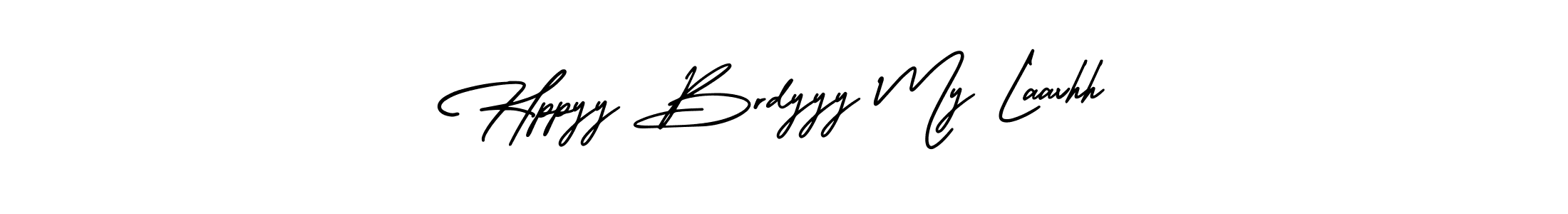 Make a short Hppyy Brdyyy My Laavhh signature style. Manage your documents anywhere anytime using AmerikaSignatureDemo-Regular. Create and add eSignatures, submit forms, share and send files easily. Hppyy Brdyyy My Laavhh signature style 3 images and pictures png