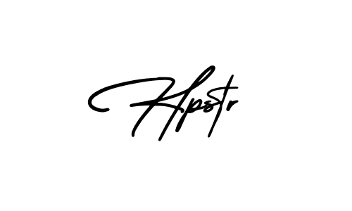 How to make Hpstr name signature. Use AmerikaSignatureDemo-Regular style for creating short signs online. This is the latest handwritten sign. Hpstr signature style 3 images and pictures png