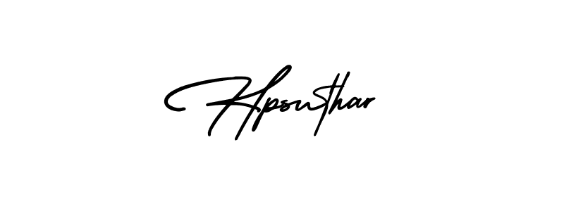 The best way (AmerikaSignatureDemo-Regular) to make a short signature is to pick only two or three words in your name. The name Hpsuthar include a total of six letters. For converting this name. Hpsuthar signature style 3 images and pictures png