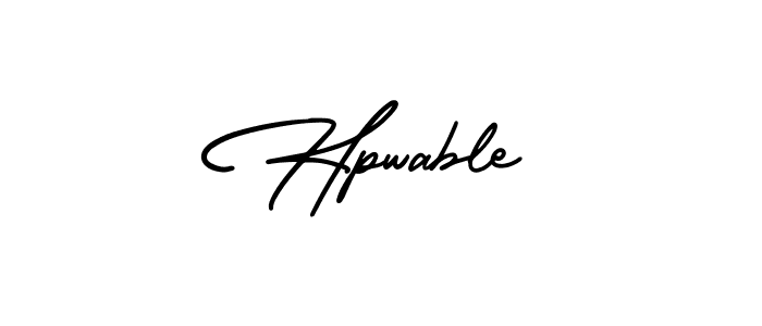 Make a beautiful signature design for name Hpwable. With this signature (AmerikaSignatureDemo-Regular) style, you can create a handwritten signature for free. Hpwable signature style 3 images and pictures png