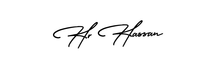 Use a signature maker to create a handwritten signature online. With this signature software, you can design (AmerikaSignatureDemo-Regular) your own signature for name Hr Hassan. Hr Hassan signature style 3 images and pictures png