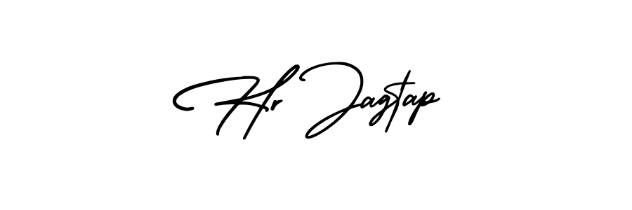 Also You can easily find your signature by using the search form. We will create Hr Jagtap name handwritten signature images for you free of cost using AmerikaSignatureDemo-Regular sign style. Hr Jagtap signature style 3 images and pictures png