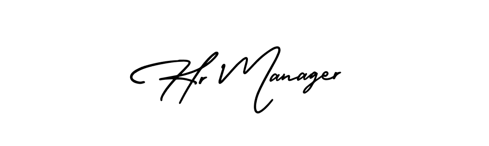 Hr Manager stylish signature style. Best Handwritten Sign (AmerikaSignatureDemo-Regular) for my name. Handwritten Signature Collection Ideas for my name Hr Manager. Hr Manager signature style 3 images and pictures png