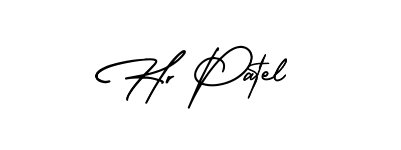 Make a beautiful signature design for name Hr Patel. Use this online signature maker to create a handwritten signature for free. Hr Patel signature style 3 images and pictures png