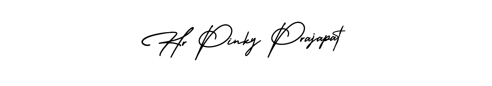 Hr Pinky Prajapat stylish signature style. Best Handwritten Sign (AmerikaSignatureDemo-Regular) for my name. Handwritten Signature Collection Ideas for my name Hr Pinky Prajapat. Hr Pinky Prajapat signature style 3 images and pictures png