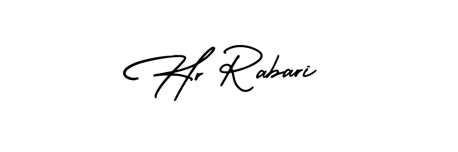 This is the best signature style for the Hr Rabari name. Also you like these signature font (AmerikaSignatureDemo-Regular). Mix name signature. Hr Rabari signature style 3 images and pictures png