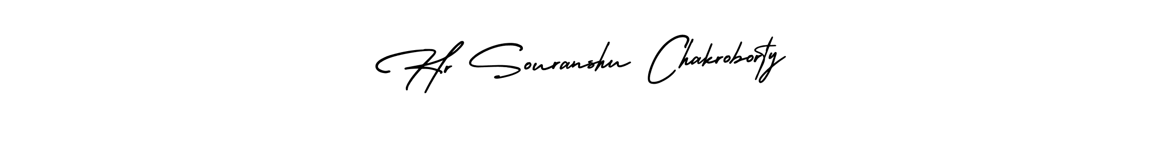 Use a signature maker to create a handwritten signature online. With this signature software, you can design (AmerikaSignatureDemo-Regular) your own signature for name Hr Souranshu Chakroborty. Hr Souranshu Chakroborty signature style 3 images and pictures png