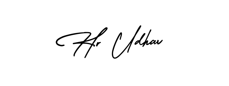 if you are searching for the best signature style for your name Hr Udhav. so please give up your signature search. here we have designed multiple signature styles  using AmerikaSignatureDemo-Regular. Hr Udhav signature style 3 images and pictures png