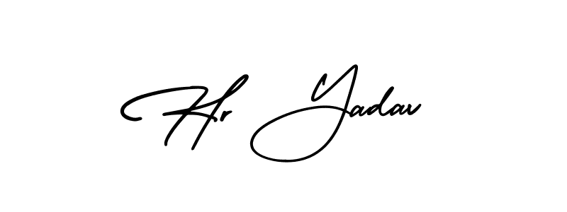 How to make Hr Yadav signature? AmerikaSignatureDemo-Regular is a professional autograph style. Create handwritten signature for Hr Yadav name. Hr Yadav signature style 3 images and pictures png