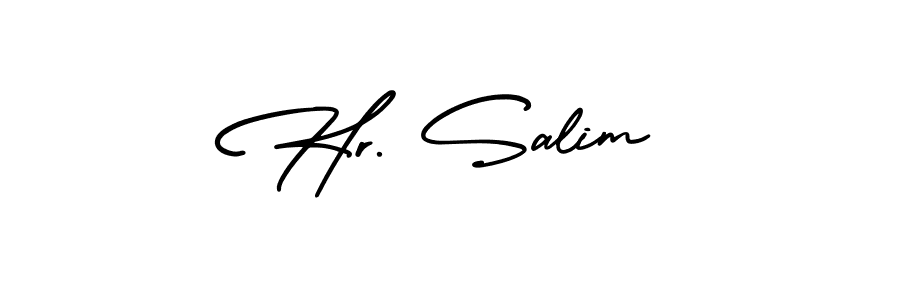 You should practise on your own different ways (AmerikaSignatureDemo-Regular) to write your name (Hr. Salim) in signature. don't let someone else do it for you. Hr. Salim signature style 3 images and pictures png