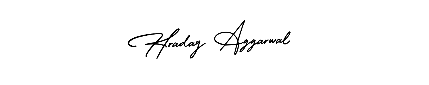 Also we have Hraday Aggarwal name is the best signature style. Create professional handwritten signature collection using AmerikaSignatureDemo-Regular autograph style. Hraday Aggarwal signature style 3 images and pictures png