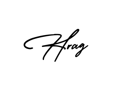 Hrag stylish signature style. Best Handwritten Sign (AmerikaSignatureDemo-Regular) for my name. Handwritten Signature Collection Ideas for my name Hrag. Hrag signature style 3 images and pictures png