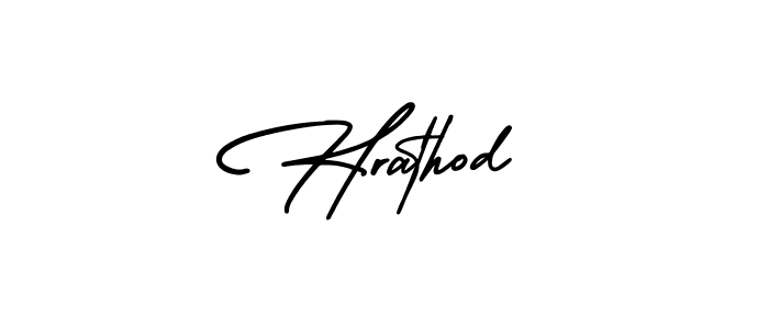 Design your own signature with our free online signature maker. With this signature software, you can create a handwritten (AmerikaSignatureDemo-Regular) signature for name Hrathod. Hrathod signature style 3 images and pictures png