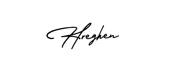 Design your own signature with our free online signature maker. With this signature software, you can create a handwritten (AmerikaSignatureDemo-Regular) signature for name Hreghen. Hreghen signature style 3 images and pictures png