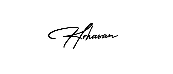 How to make Hrhasan signature? AmerikaSignatureDemo-Regular is a professional autograph style. Create handwritten signature for Hrhasan name. Hrhasan signature style 3 images and pictures png