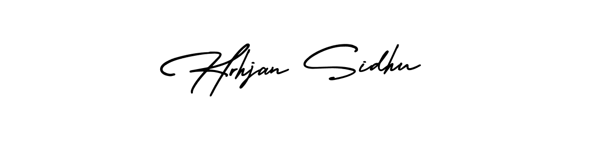 You should practise on your own different ways (AmerikaSignatureDemo-Regular) to write your name (Hrhjan Sidhu) in signature. don't let someone else do it for you. Hrhjan Sidhu signature style 3 images and pictures png