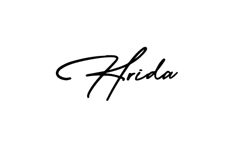 Hrida stylish signature style. Best Handwritten Sign (AmerikaSignatureDemo-Regular) for my name. Handwritten Signature Collection Ideas for my name Hrida. Hrida signature style 3 images and pictures png