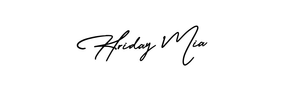 if you are searching for the best signature style for your name Hriday Mia. so please give up your signature search. here we have designed multiple signature styles  using AmerikaSignatureDemo-Regular. Hriday Mia signature style 3 images and pictures png