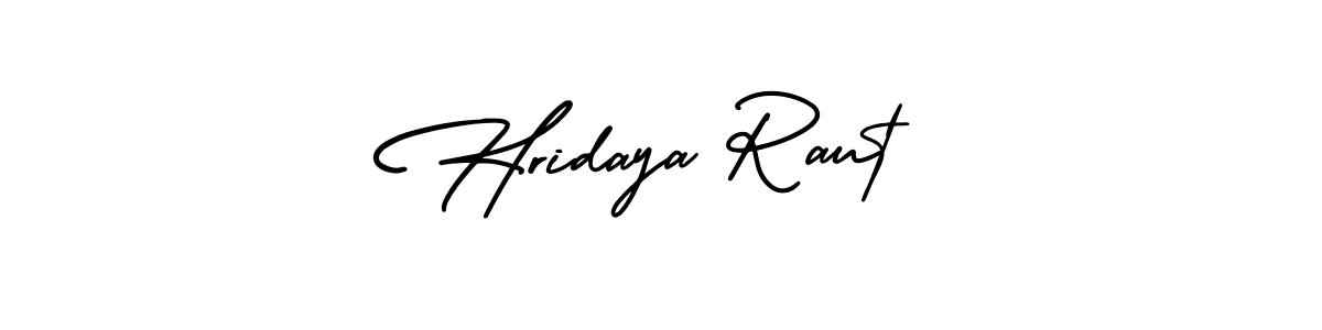 This is the best signature style for the Hridaya Raut name. Also you like these signature font (AmerikaSignatureDemo-Regular). Mix name signature. Hridaya Raut signature style 3 images and pictures png