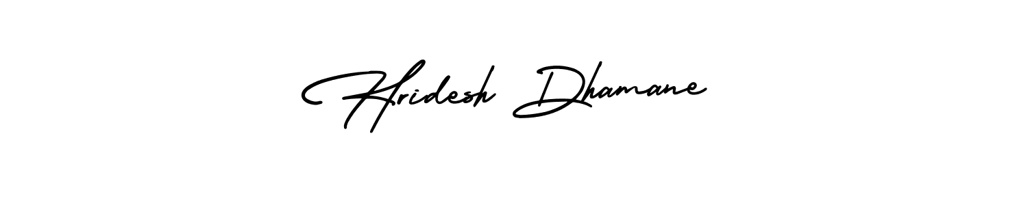 AmerikaSignatureDemo-Regular is a professional signature style that is perfect for those who want to add a touch of class to their signature. It is also a great choice for those who want to make their signature more unique. Get Hridesh Dhamane name to fancy signature for free. Hridesh Dhamane signature style 3 images and pictures png