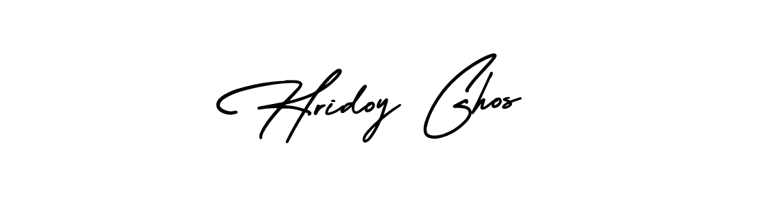 The best way (AmerikaSignatureDemo-Regular) to make a short signature is to pick only two or three words in your name. The name Hridoy Ghos include a total of six letters. For converting this name. Hridoy Ghos signature style 3 images and pictures png