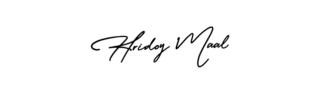 Make a beautiful signature design for name Hridoy Maal. With this signature (AmerikaSignatureDemo-Regular) style, you can create a handwritten signature for free. Hridoy Maal signature style 3 images and pictures png