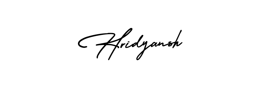 Use a signature maker to create a handwritten signature online. With this signature software, you can design (AmerikaSignatureDemo-Regular) your own signature for name Hridyansh. Hridyansh signature style 3 images and pictures png