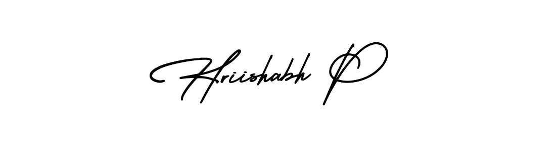 Design your own signature with our free online signature maker. With this signature software, you can create a handwritten (AmerikaSignatureDemo-Regular) signature for name Hriishabh P. Hriishabh P signature style 3 images and pictures png