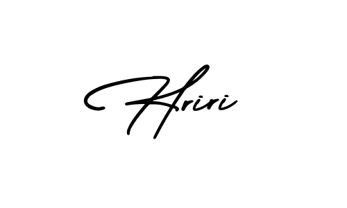 How to make Hriri name signature. Use AmerikaSignatureDemo-Regular style for creating short signs online. This is the latest handwritten sign. Hriri signature style 3 images and pictures png