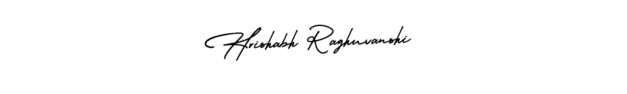 You should practise on your own different ways (AmerikaSignatureDemo-Regular) to write your name (Hrishabh Raghuvanshi) in signature. don't let someone else do it for you. Hrishabh Raghuvanshi signature style 3 images and pictures png