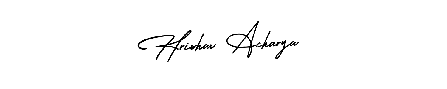 Hrishav Acharya stylish signature style. Best Handwritten Sign (AmerikaSignatureDemo-Regular) for my name. Handwritten Signature Collection Ideas for my name Hrishav Acharya. Hrishav Acharya signature style 3 images and pictures png