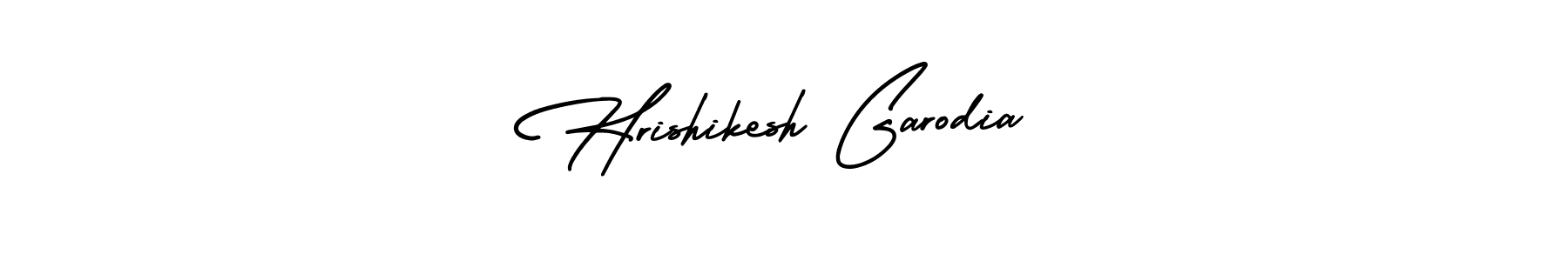 The best way (AmerikaSignatureDemo-Regular) to make a short signature is to pick only two or three words in your name. The name Hrishikesh Garodia include a total of six letters. For converting this name. Hrishikesh Garodia signature style 3 images and pictures png