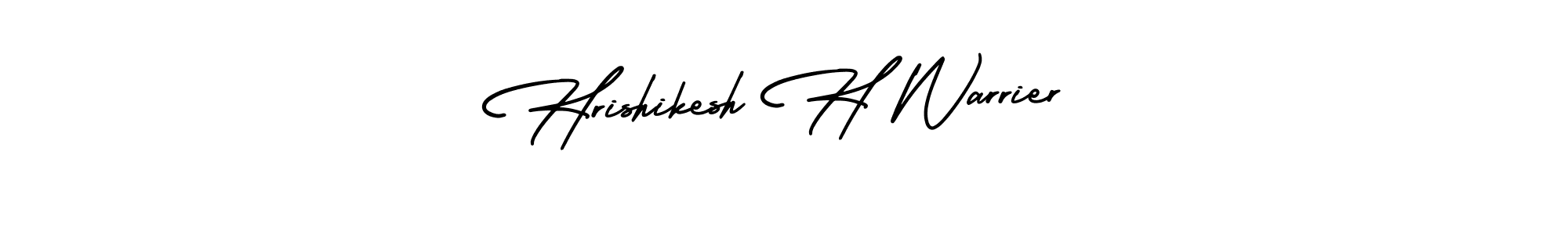 Hrishikesh H Warrier stylish signature style. Best Handwritten Sign (AmerikaSignatureDemo-Regular) for my name. Handwritten Signature Collection Ideas for my name Hrishikesh H Warrier. Hrishikesh H Warrier signature style 3 images and pictures png