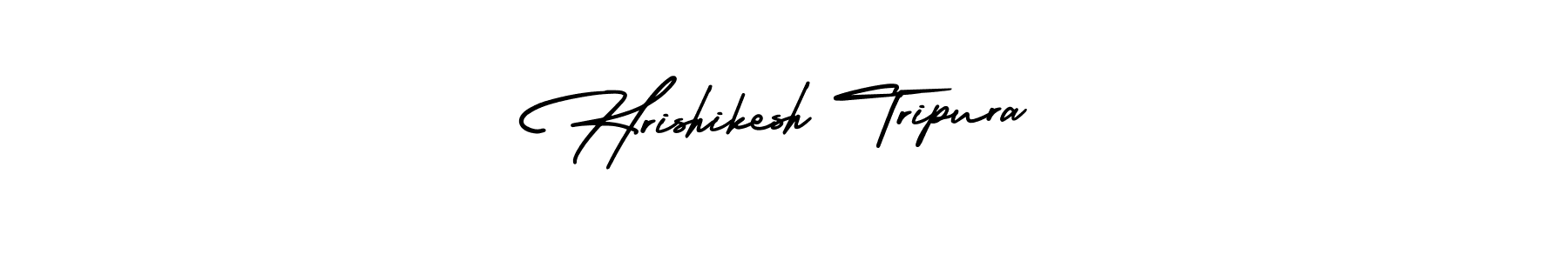 You should practise on your own different ways (AmerikaSignatureDemo-Regular) to write your name (Hrishikesh Tripura) in signature. don't let someone else do it for you. Hrishikesh Tripura signature style 3 images and pictures png