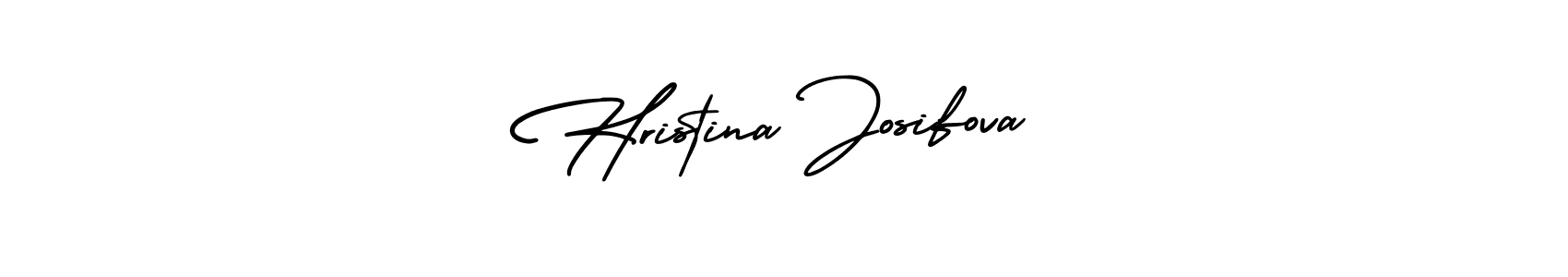 How to make Hristina Josifova name signature. Use AmerikaSignatureDemo-Regular style for creating short signs online. This is the latest handwritten sign. Hristina Josifova signature style 3 images and pictures png