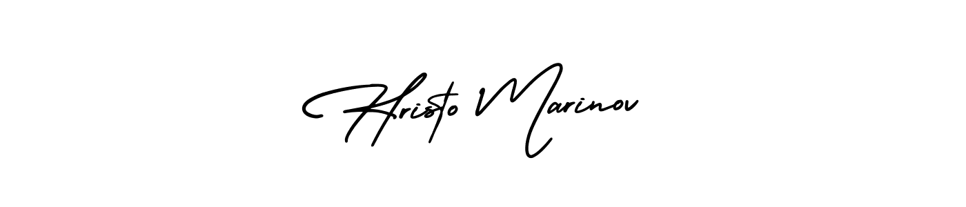 Hristo Marinov stylish signature style. Best Handwritten Sign (AmerikaSignatureDemo-Regular) for my name. Handwritten Signature Collection Ideas for my name Hristo Marinov. Hristo Marinov signature style 3 images and pictures png