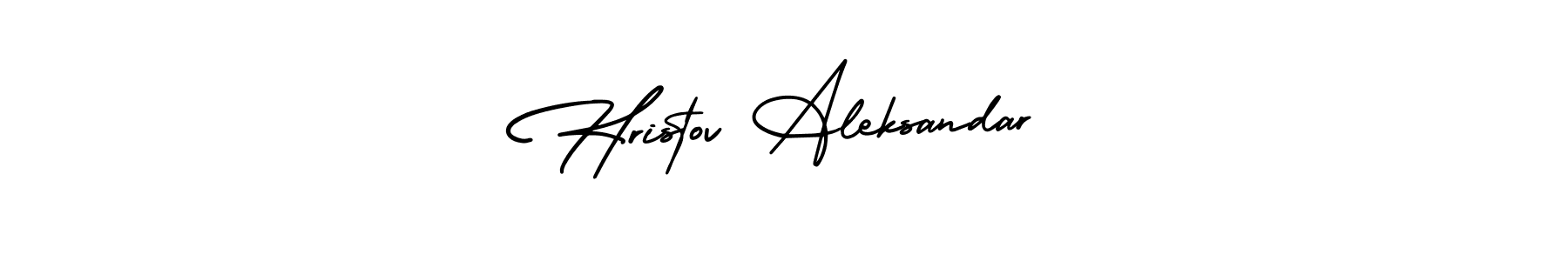 The best way (AmerikaSignatureDemo-Regular) to make a short signature is to pick only two or three words in your name. The name Hristov Aleksandar include a total of six letters. For converting this name. Hristov Aleksandar signature style 3 images and pictures png