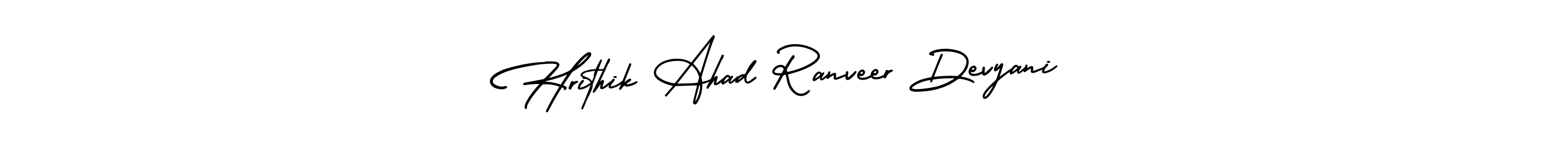 AmerikaSignatureDemo-Regular is a professional signature style that is perfect for those who want to add a touch of class to their signature. It is also a great choice for those who want to make their signature more unique. Get Hrithik Ahad Ranveer Devyani name to fancy signature for free. Hrithik Ahad Ranveer Devyani signature style 3 images and pictures png