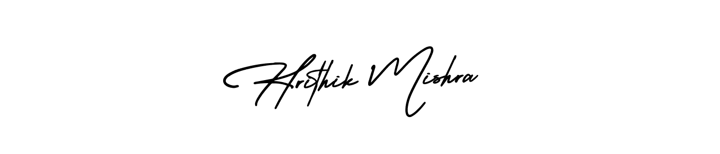 How to make Hrithik Mishra name signature. Use AmerikaSignatureDemo-Regular style for creating short signs online. This is the latest handwritten sign. Hrithik Mishra signature style 3 images and pictures png