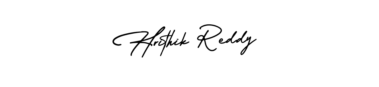 Use a signature maker to create a handwritten signature online. With this signature software, you can design (AmerikaSignatureDemo-Regular) your own signature for name Hrithik Reddy. Hrithik Reddy signature style 3 images and pictures png