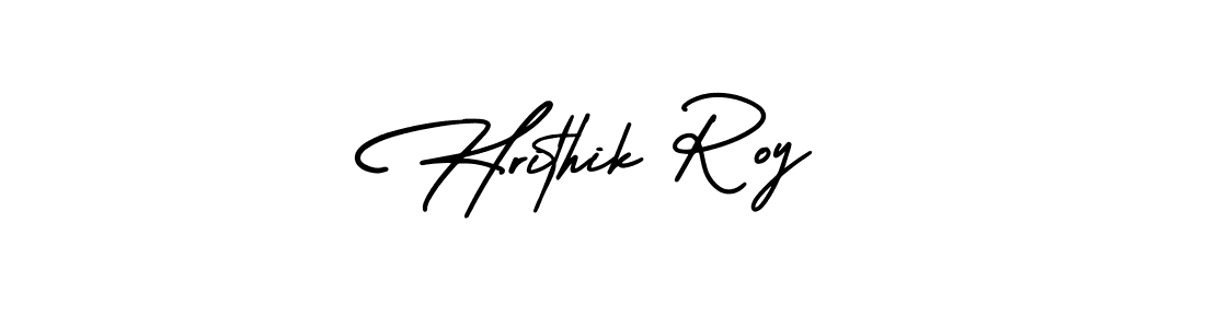 How to make Hrithik Roy name signature. Use AmerikaSignatureDemo-Regular style for creating short signs online. This is the latest handwritten sign. Hrithik Roy signature style 3 images and pictures png