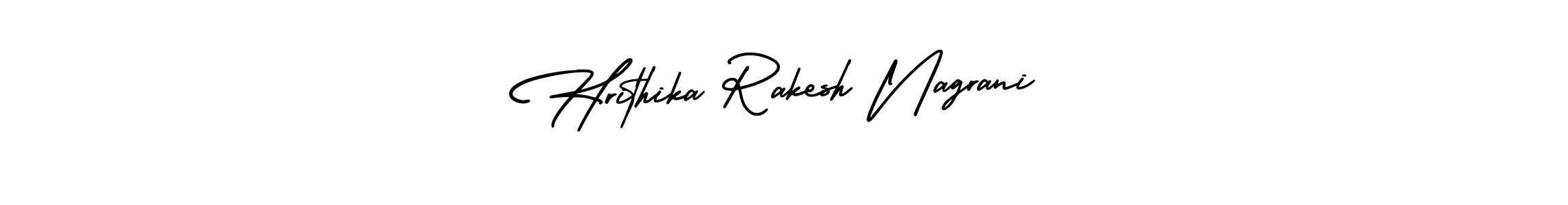 Similarly AmerikaSignatureDemo-Regular is the best handwritten signature design. Signature creator online .You can use it as an online autograph creator for name Hrithika Rakesh Nagrani. Hrithika Rakesh Nagrani signature style 3 images and pictures png